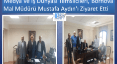 İzmir’de Ağrı lı Medya ve Ağrılı iş insanları Bornova Mal Müdürü Mustafa Aydın’ı ziyaret ettiler.